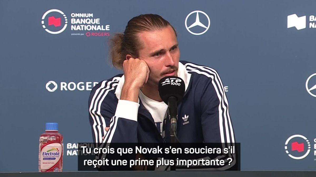 Alexander Zverev : « Vous pensez vraiment que Djokovic se soucie d’une prime plus importante ? Franchement, s’il fallait deviner, je dirais qu’il a plus de 400 millions sur son compte en banque »